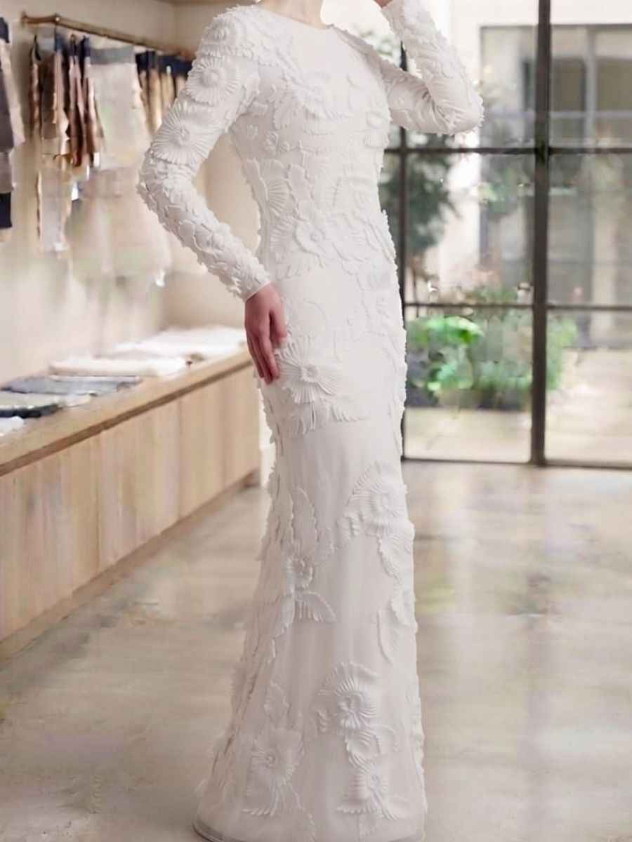 ModaFesta -womens-white-full-sleeve- party-wear-gown